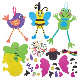 Baker Ross FN383 Springtime Dangly Leg Decoration Kits - Pack of 5, Spring Crafts for Children