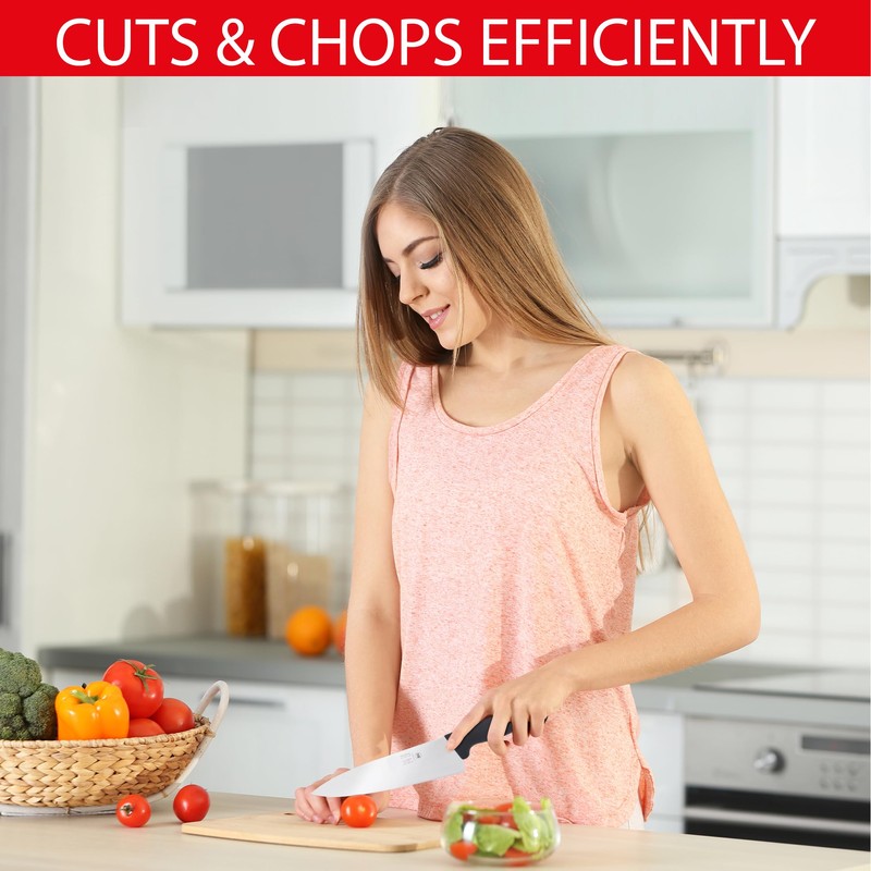 Chef knife. ICEL Cutlery 8-inch Chefs Knife.(Knife Care, Sharpening Instructions