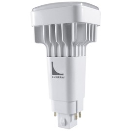 Lunera G24Q 4-Pin Vertical CFL LED Light Bulb, 11W, 1350 Lumen, 3500K CCT, Ballast Driven, 4th Generation, Plug-and-Play 4-pin Compact Fluorescent Lamp Replacement