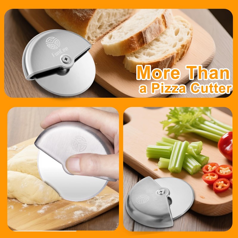 Premium Pizza Cutter Wheel with Sharp Blade For Cutting Through