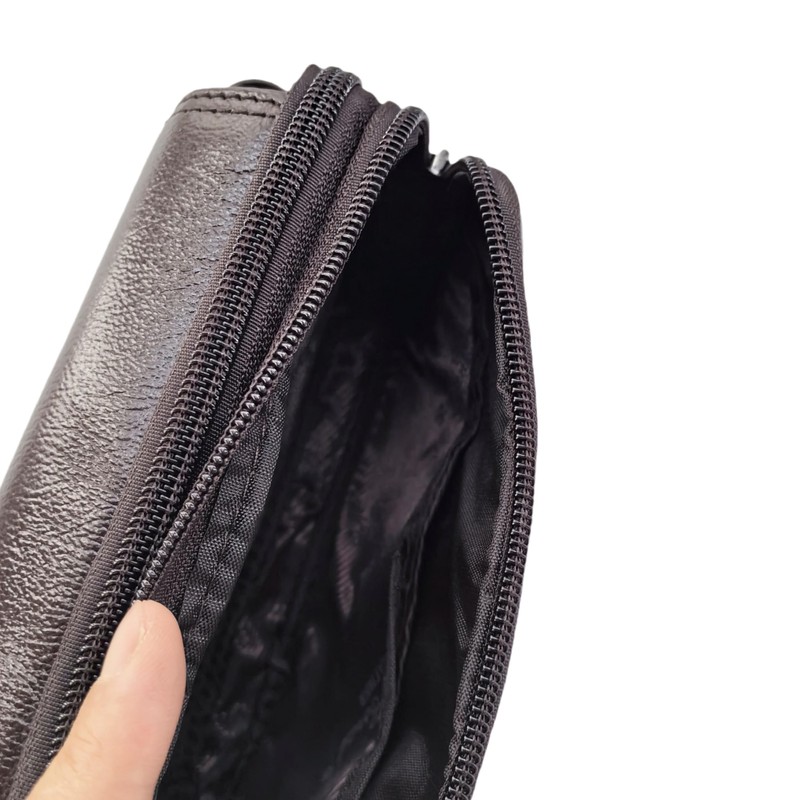 Genda 2Archer Mens Leather Small Belt Waist Bag Wallet Phone