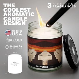 Back to Basics Candles | Heavy Metal Best Albums Candle Kit - 3 Vegan Soy Coconut Wax Scented Candles for Rock & Roll Fans, Merch, Home Decor, Birthday Gifts for Best Friends, Boyfriend | Made in USA