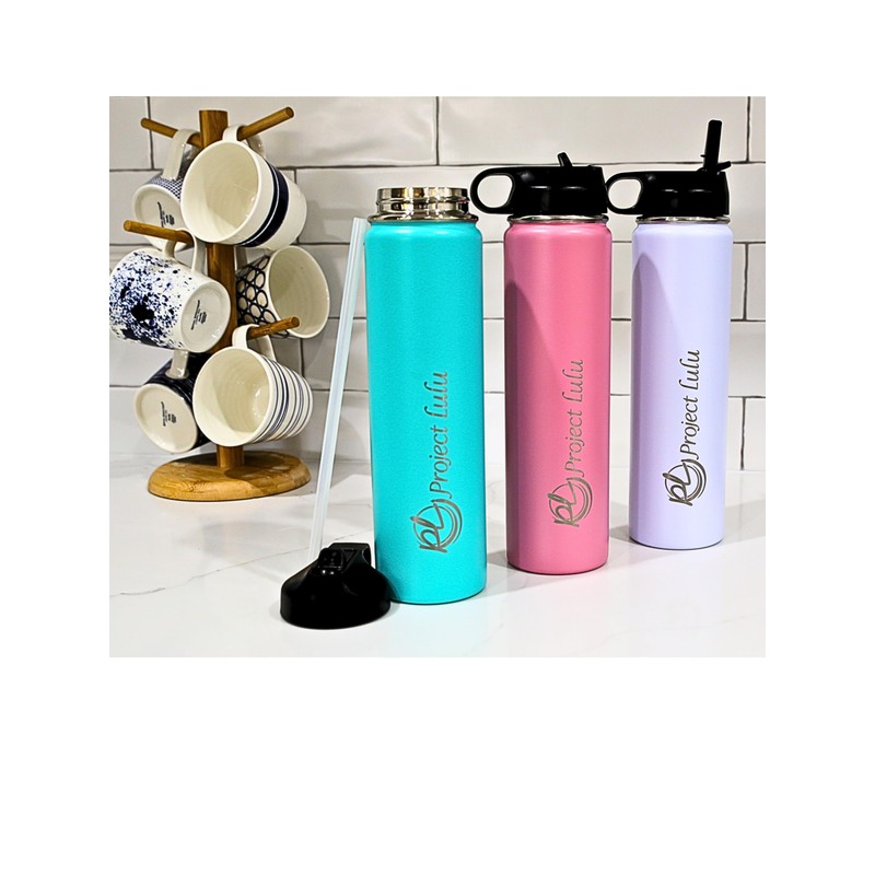 Project Lulu Insulated Stainless Steel Water Bottle Handle Flip Top