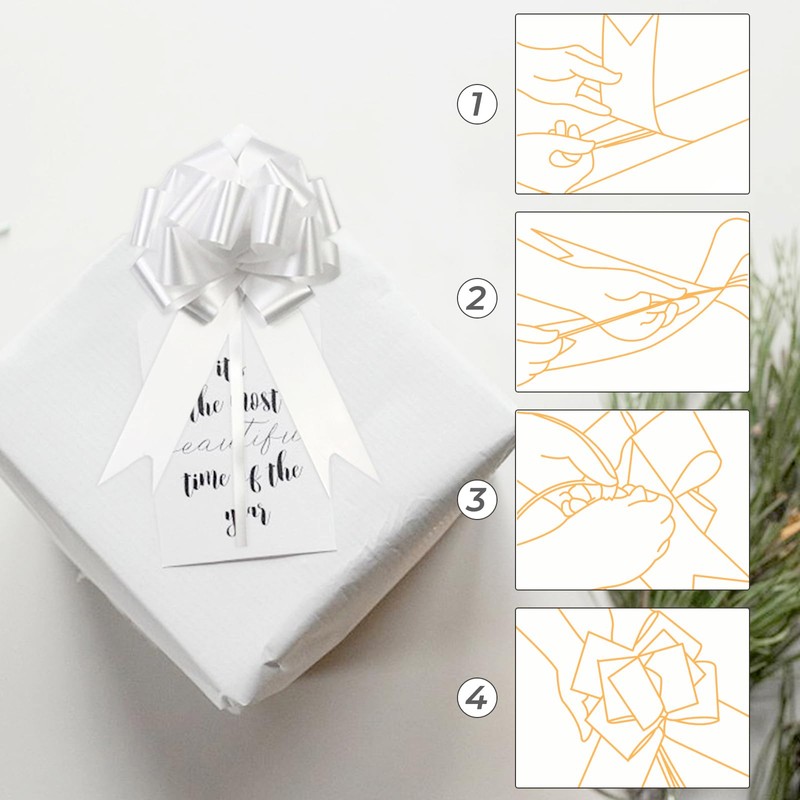 30Pcs Large Pull Bows for Gift Wrapping, Pull Bows for