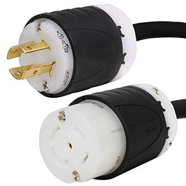 NEMA L15-20P to L21-30R Plug Adapter - 1 Foot, 20A/208V, 12/4 SJOOW - Iron Box # IBX-7789-01