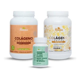 Colágeno Hidrolizado A&G Persea Pack de 2, con Naranja y Sin Sabor, de 1.2 kg C/u, Reforzado con Aguacate