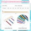 LIHAO 23PCS Aluminum Crochet Hooks Set Extra Long Crochet Needles