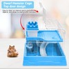 PINVNBY 2-Tier Dwarf Hamster Cage, Hamster Travel Cage Portable Mouse