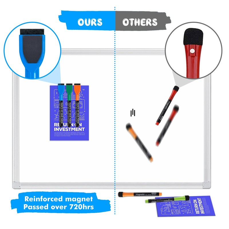 maxtek Whiteboard Pens Magentic, Fine Tip Dry Wipe Pens, Assorted