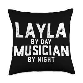 Layla Musician Costume Gen Z Millennial Music Layla Song Throw Pillow