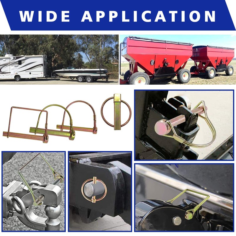 202PCS Hitch Pins Clip Pins, Linch and PTO Pins for