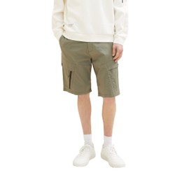 TOM TAILOR Denim Men's Relaxed Fit Cargo Shorts, 10415 Dusty Olive Green, M