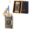 Torch Lighter, Magic Dual Flame Lighter Refillable Butane, Creative Adjustable