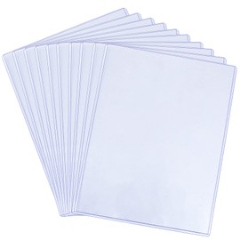 10 Pieces 8.5"x 11" Rigid Print Protectors Clear Rigid Toploader Clear Sheet Protectors Plastic Paper Protector Sheets Photo Plastic Sleeves Hard Plastic Document Holder Photo Card Holder