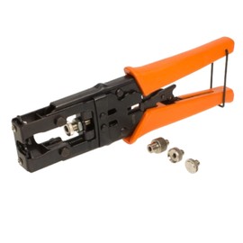 3-in-1 Coax Cable Crimping Tool for BNC, RCA, F Connectors – Adjustable Compression Tool for RG59, RG6, RG58 with Universal Cutter