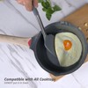 Bakoniion Ceramic Nonstick 4 QT Saucepan with Lid, Cast Aluminum