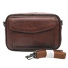Vidlea Mens Handbag Cowhide Leather Messenger Bag Organizer Checkbook Wallet