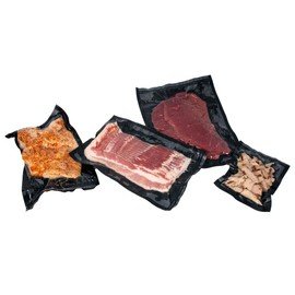 VacMaster Chamber Machine Pouches, Heavy Duty Pre-Cut Chamber Vacuum Sealer bags, 3 MIL Black and Clear, BPA Free, 250 Chamber Vacuum Sealer Bags Per Case (10" x 13")