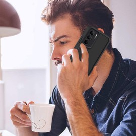 WBWONE Schutzhülle für Realme C75 4G - Premium Silikon Stoßfeste Hülle Handyhülle mit Elegantem Design und Rutschfestem Griff - Schwarz