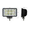 United Pacific 36507 8 High Power LED Rectangular Work Light