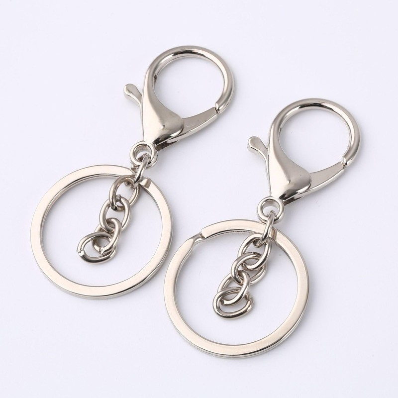 Key Chain Hardware [20 Pieces] One-touch Key Holder with Swivel