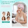 8pcs Gorro Ducha Impermeable Elástico Reutilizable Ajustables Cabello Largo Corto