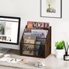 YINMIT Magazine Holder, Stepped 3 Tier Magazine Rack Floor, Magazine