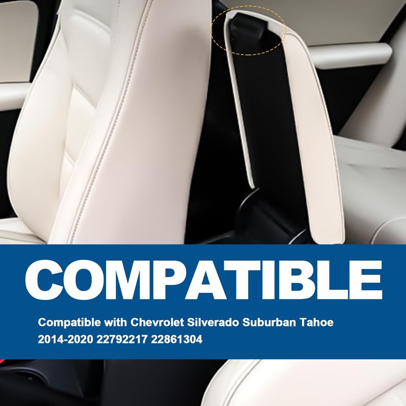 Icyhaws Center Console Latch, Silver Plate Armrest Lid Lock Compatible