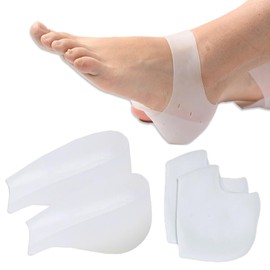Silikon Fersensocken, Höhe Erhöhen Einlegesohlen, Gel Fersenschalen, Silikon socken Unsichtbare für Heel Pads Unsichtbare zur Linderung von Plantar,2cm