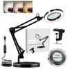 Magnifying Glass with Light and Stand, 10X Magnifying Lamp, 2-in-1