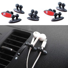 Xotic Tech Cable Clip Multipurpose Adhesive Wire Holder Cord Organizer Management Clamp for Car Office Desk Nightstand 8pcs Black