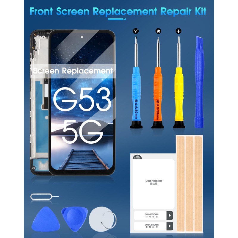 ARSSLY LCD Display for Motorola G53 5G Screen for Moto