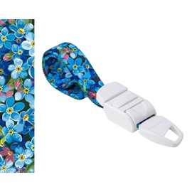 ROLSELEY Medical Nurse Tourniquet with FLORAL BLUE FORGET-ME-NOT Pattern with ABS Plastic Buckle Latex Free Elastic Band Perfect for Doctors, Nurses, Students and Paramedics