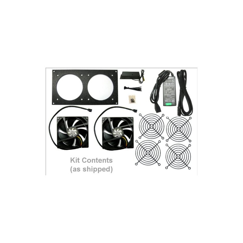 Coolerguys Programmable Thermostat Cooling Kit for Cabinets, AV, and Components