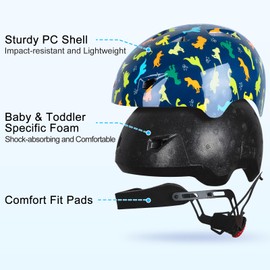 MHJY Toddler Helmet, Baby Infant Bike Helmet Adjustable for Toddlers Age 1-3 Boys Girls for Scooter Skateboard Cycling
