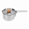Camping Pot 304 Stainless Steel Portable Camping Kettle with Foldable