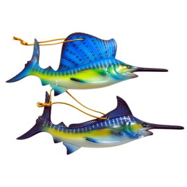 Swordfish Ornament Set Christmas Tree Decoration with Marlin and Sailfish