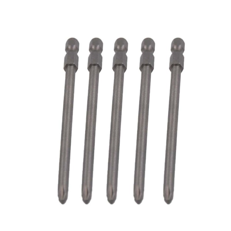 5-Piece Magnetic Long Hexagonal Cross Head Screwdriver Drill Set Compatible