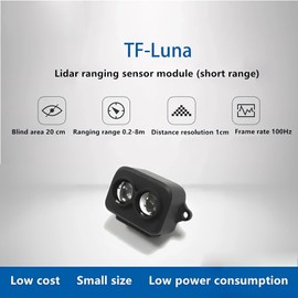 Geekstory TF-Luna Lidar Range Finder Sensor Module Single-Point Micro Ranging Module 0.2 to 8m UART/I2C 5V for Arduino Raspberry Pi Pixhawk WiFi_Lora_32