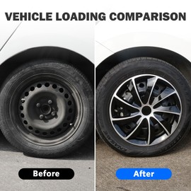 AUTOWIKI 13’’ Wheel Rim Cover Hubcaps Universal Snap On Car Truck SUV Car Accessories ABS & PC Material Replacement Hub Caps Set of 4 (13 Inch, Silver & Black Lacquer)