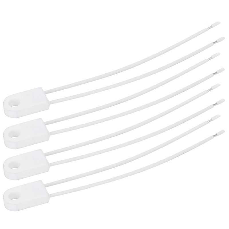 Fafeicy 4Pcs Ceramic Thermal Fuse Square Circuit Cut-Off Ceramics Tube