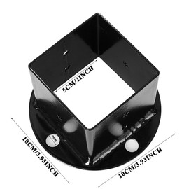 Floor Flange 2x2 Mounting Bracket Square Fence Pole Flange Base Heavy Duty Post Base 2 inch Post Anchor Base Wall Mounted Column Anchor Base for Deck Railing Mailbox