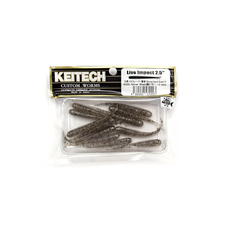 KEITECH Live Impact Lure, 2.5 in, #320 Gintora Silver Tigerstripe