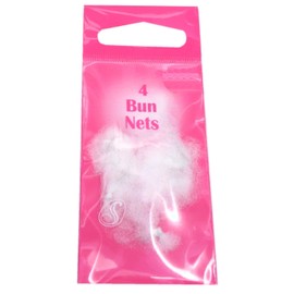 Serenade - 4 Fine Mesh Elasticated Bun Nets (White)