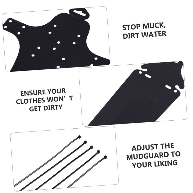 BESPORTBLE Adjustable Plastic Bike Mudguard for Mountain Biking Front and