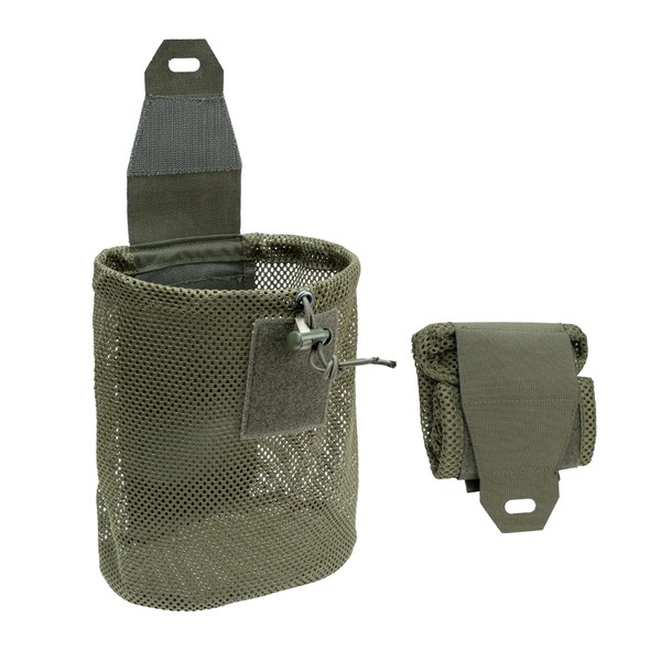 IDOGEAR Tactical Pouch Molle Drain Pouch Collapsible Mag-Net Recovery Pouch for Molle Belt Tactical Vest Backpack (Ranger Green)