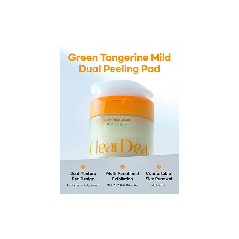 ClearDea. [ClearDea.]Green Tangerine Mild Dual Peeling Pad 140ml (50 pads)