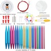 LOOEN 57pcs Aluminum Circular Knitting Needles Set with Ergonomic Handles,13