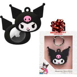 iFace Sanrio Friends Special Edition Silicone Protective Cover [ Compatible with Apple AirTag ][Cute Character Case] [Carabiner Keychain Clip Included] - Kuromi