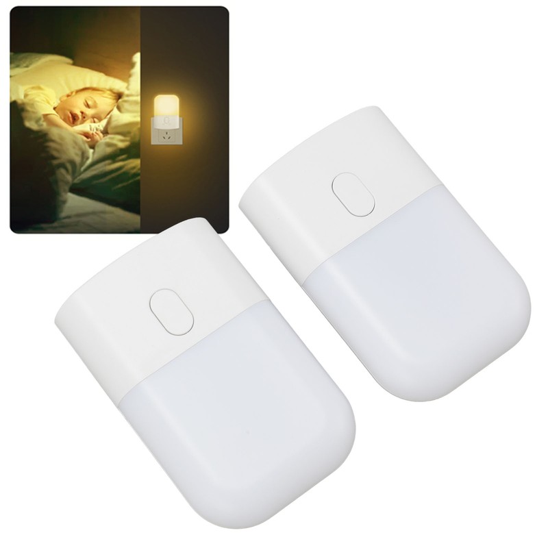 2pcs Intelligent Night Light Dimmable Warm Light 0.5W LED Light